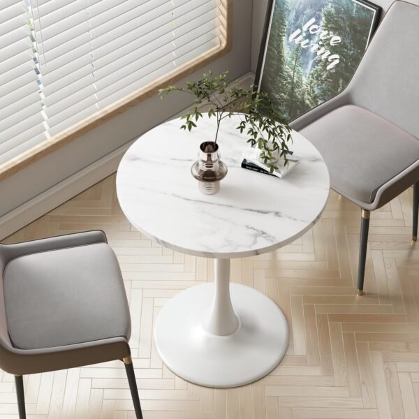 White Round Modern Dining Table